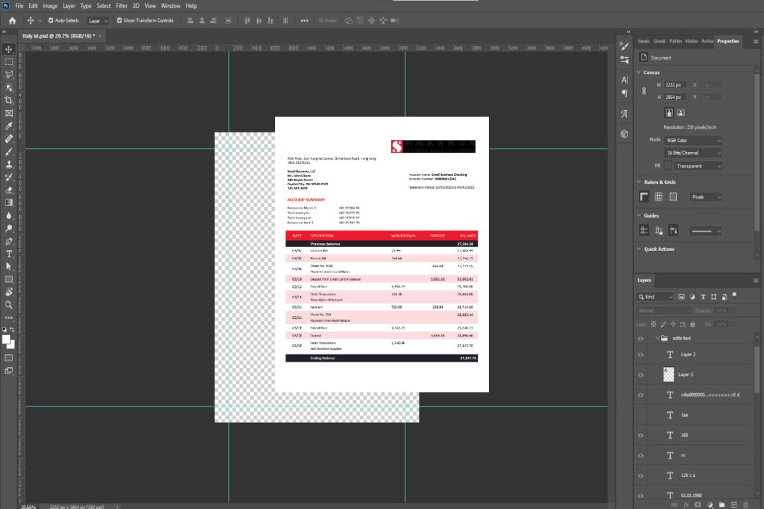 Modèle Word et PDF de relevé de compte d'entreprise de la Sung Hung Kai Bank template Modèle Word et PDF de relevé de compte d'entreprise de la Sung Hung Kai Bank template